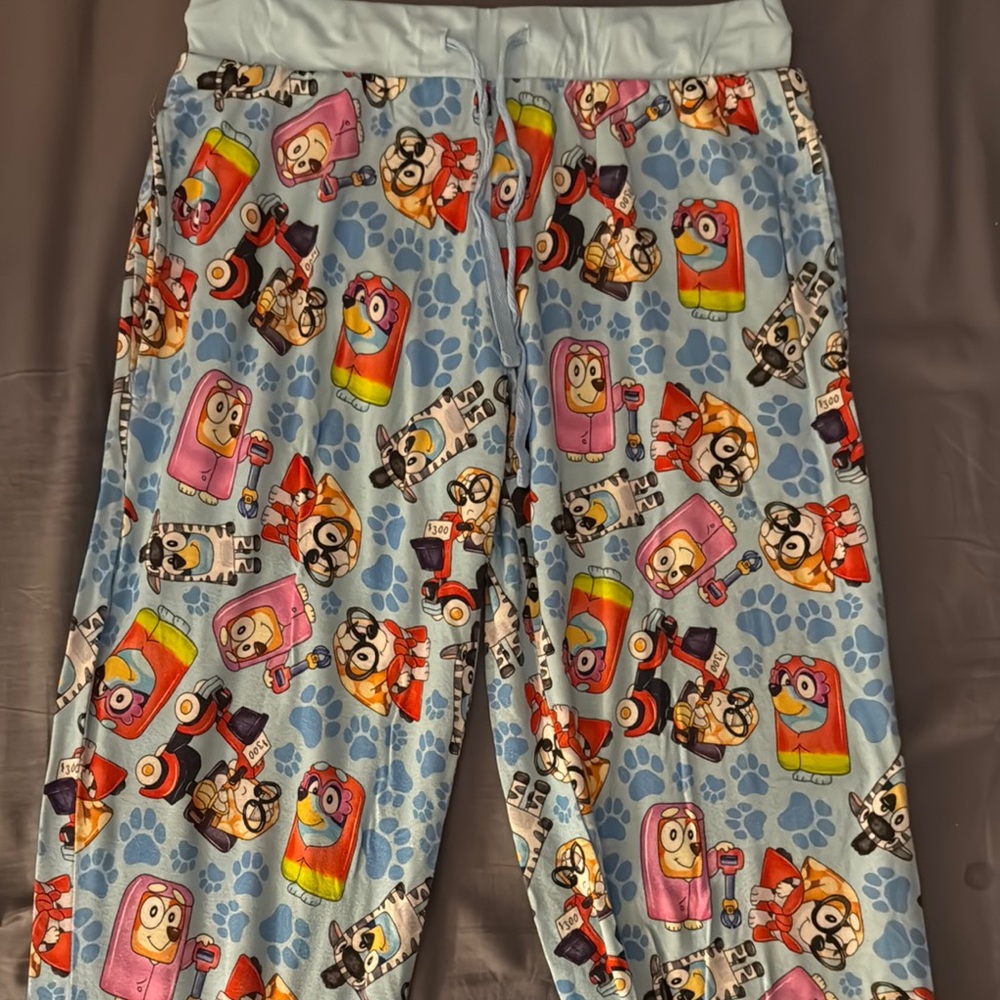 Women’s Cartoon Print Pajamas - Blue